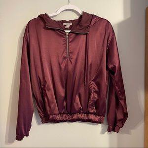 Forever 21 maroon quarter zip